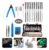 Kit 47 De Acessorios Ferramentas Completo Para Impressão 3d Manuais Orginal Novo Estilete Pinças Agulha Inox Agulhas De Limpeza De Bico Alicate Para Bambu Labs 0.2/0.25/0.3/0.35/0.4mm Acabamento Cinza