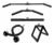 Kit 5 Barra Puxador Pulley Reto Curvo Costas Corda Triangulo