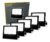 Kit 5 Refletor Led 300w 6500k Branco Frio Ip65 A Prova D’água Preto Cod: Alut010041-5 Alut By Avant 127/220v