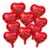 Oferta Kit 50 Balões Metalizados Coração Te Amo 22cm Vermelho Decoração Original