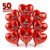 Kit 50 Balões Metalizados Coração Te Amo 22cm Vermelho Dia Dos Namorados Decoração Romântica