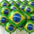 Kit 50 Balões Metalizados Redondos Bandeira Do Brasil 18