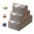 Kit 6 Cesto Caixa Organizadora Guarda Roupa Grande Dobrável