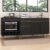 Kit Balcão de Cozinha para Pia e Balcão para Cooktop/Forno 190cm Veneza Multimóveis MP2384 Preto/Dourado