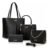 Kit Bolsas Feminina Sacola Transversal Tira Colo Carteira Cor Preta