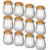 Kit Com 12 Pote De Vidro Tampa Rolha Cortiça Porta Tempero Ideal para Aniversário Lembrancinhas Doces Bombons Velas Casamento Festa Eventos E Decoração Transparente – Bravli