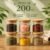 Kit Com 6 Potes 200ml Porta Temperos Condimentos Mantimentos Tampa Bambu Vedação Hermética Vidro Borossilicato Premium Resistente Cozinha Bravli Transparente