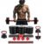 Kit Halteres Barra E Anilhas Musculação Kettlebell Ajustáveis Peso Academia 15kg