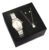 Kit Relógio Colar e Brincos Ponto De Luz Dourado e Prateado Feminino Luxo Saint Germain 28mm