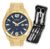Kit Relógio Condor Masculino Dourado Co2115ncg/k4a Dourado Azul