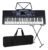 Kit Teclado Musical Estudante Iniciante 5/8 + Capa Suporte