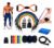 Kit Treino 21 Itens Extensor Faixa Elastica E App Exercicio