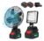 Kit Ventilador Portatil 8” + Lanterna De Trabalho Luz Led 4” Portatil 2 Baterias Recarregável