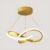 Lustre Pendente Moderna Led,luminaria Dourado Redondo Sala