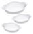 Marinex Conjunto De Assadeiras Oval Opaline 3 Peças Branco