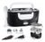 Marmita Elétrica Preta Bivolt Portátil Doméstica 110/220v Veicular 12/24v Lancheira 1.5l Com Divisórias Esquenta Rápido Refeições Práticas Trabalho Casa Carro Caminhão Viagem Faculdade Woosh