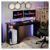 Mesa Escrivaninha Gamer Para Computador Com Suporte Para Cpu Setup Gamer Home Office Design Moderno Estrutura Reforçada – Valorant Preta Preto