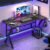 Mesa Para Pc Gamer Industrial 110cm Com Estrutura Em Aço,Mesa Escrivaninha Mesa, Para Estudo Cor Preto