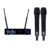 Microfone Sem Fio Duplo Dylan Qs-5 Bateria Recarregável Preto