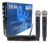 Microfone Sem Fio Profissional Duplo De Mão Dylan Dw-602 Max Cor Preto