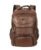 Mochila Executiva Masculina Em Couro Impermeável Reforçada Marrom