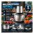 MuItiprocessador Elétrico 2L 400W Inox Triturador Picador de Alimentos para Carne Legumes Alho Temperos Cozinha Hardline