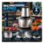 Multiprocessador Elétrico 2L 400W Inox Triturador Moedor Picador de Alimentos para Carne Legumes Alho Temperos Cozinha Hardline