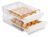 Organizador Porta Ovos 40un Com Tampa Geladeira Cozinha Branco