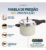 Panela De Pressão Indução 4,5L Revestimento Ceramico Antiaderente Com 4 Valvulas De Segurança Fechamento Externo, Cabos Soft Touch Vitrex Creme Granito