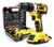 Parafusadeira Furadeira De Impacto 3 Funções Profissional 2 Baterias Sem Fio Cor Amarelo 127/220v