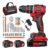 Parafusadeira Furadeira De Impacto Sem Fio 2 Baterias 21v Vermelho 127/220v 60