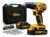 Parafusadeira Furadeira Impacto The Black Tools C/2 Baterias Amarelo E Preto 60hz
