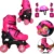Patins Infantil Feminino Ajustável 4 Rodas DM Toys! Frete Grátis e Oferta