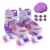 Patins Quad Lindo Tamanho Ajustável Kit Proteção Rodinhas Led Oferta