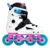 Patins Traxart Revolt Turbo Branco c/ LED Azul 80mm Original – Frete Grátis