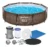 Piscina Estrutural Deluxe Bestway 4.678L Marrom com Filtro e Frete Grátis