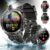 Relógio Inteligente Smartwatch GPS Autônomo À prova d’água 3ATM NOVANTE Masculino Feminino Esportivo Digital 530mAh Preto Bluetooth Chamadas Notificações Instantâneas Android IOS Com Lanterna Bússola