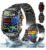 Relógio Inteligente Smartwatch GPS Autônomo NOVANTE Masculino Feminino Chamadas Bluetooth Preto Esportivo Tática À prova d’água 3ATM 430mAh Android IOS Com Pulseira De Aço Lanterna Bússola Presente