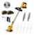 Roçadeira Aparador Grama 2 Bateria Recarregável 21v 9000 Rpm Comprimento Ajustável Profissional Com Acessórios – Mestri M-141 127/220v Amarelo