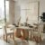 Sala De Jantar 130×90 Lisboa 4 Cadeiras Bom Pastor Naturale/off Linho Off
