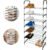 Sapateira Vertical Irsina 7 Andares Aço Inox 21 Pares Cor Preto