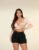 Short Jeans Feminino Cargo Lycra Cintura Alta com Frete Grátis