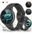 Smartwatch GPS Relógio Inteligente AMOLED NOVANTE Digital IP68 5ATM Impermeável Masculino Feminino Com Chamadas Bluetooth Notificações Instantâneas Monitoramento De Saúde Pulseira Para Smartband Preto