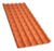 Telha Pvc Plan Precon de PVC Cerâmica 3,30m x 88cm Laranja