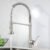 Torneira Cozinha Gourmet Bancada Flexível Monocomando Misturador Pia Acabamento B22-silvery Cor Prateado