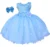 Vestido Infantil Festa Luxo Azul Cinderela Borboleta e Tiara Original
