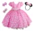 Vestido Infantil da Minnie Rosa Luxo + 3 Tiaras | Frete Grátis